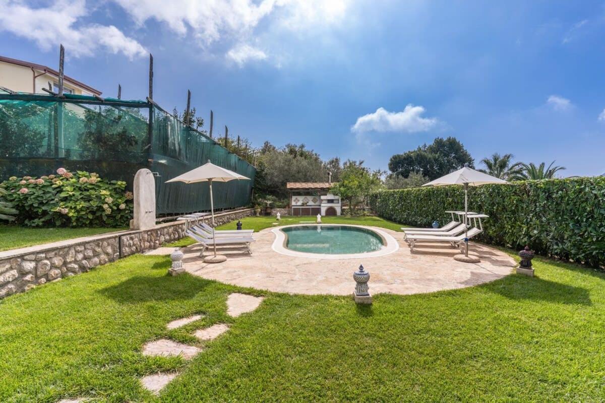 Villa Mimosa Rustic Elegance Views & Pool Massa Lubrense Exteriér fotografie