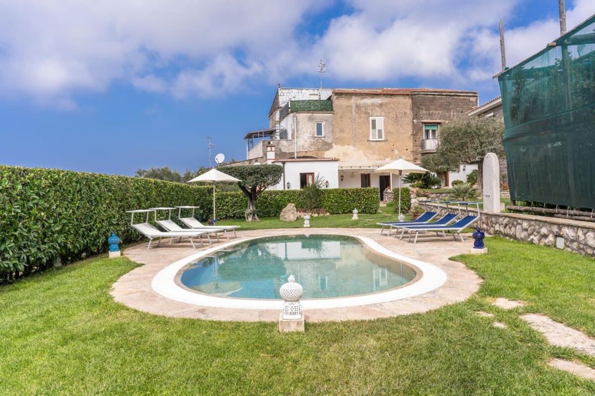 Villa Mimosa Rustic Elegance Views & Pool Massa Lubrense Exteriér fotografie