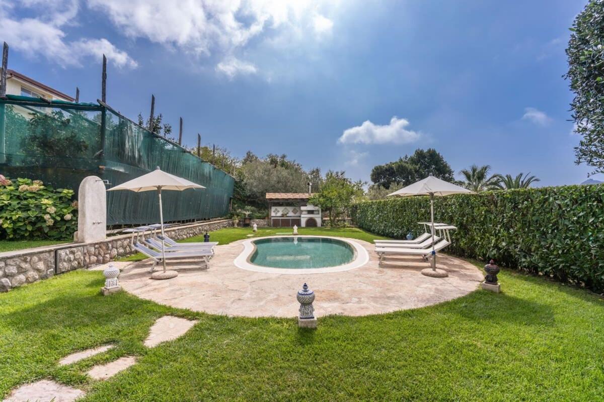 Villa Mimosa Rustic Elegance Views & Pool Massa Lubrense Exteriér fotografie