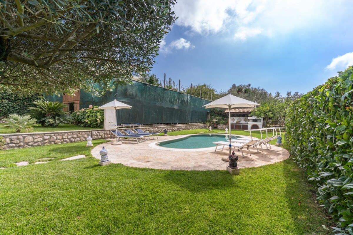 Villa Mimosa Rustic Elegance Views & Pool Massa Lubrense Exteriér fotografie